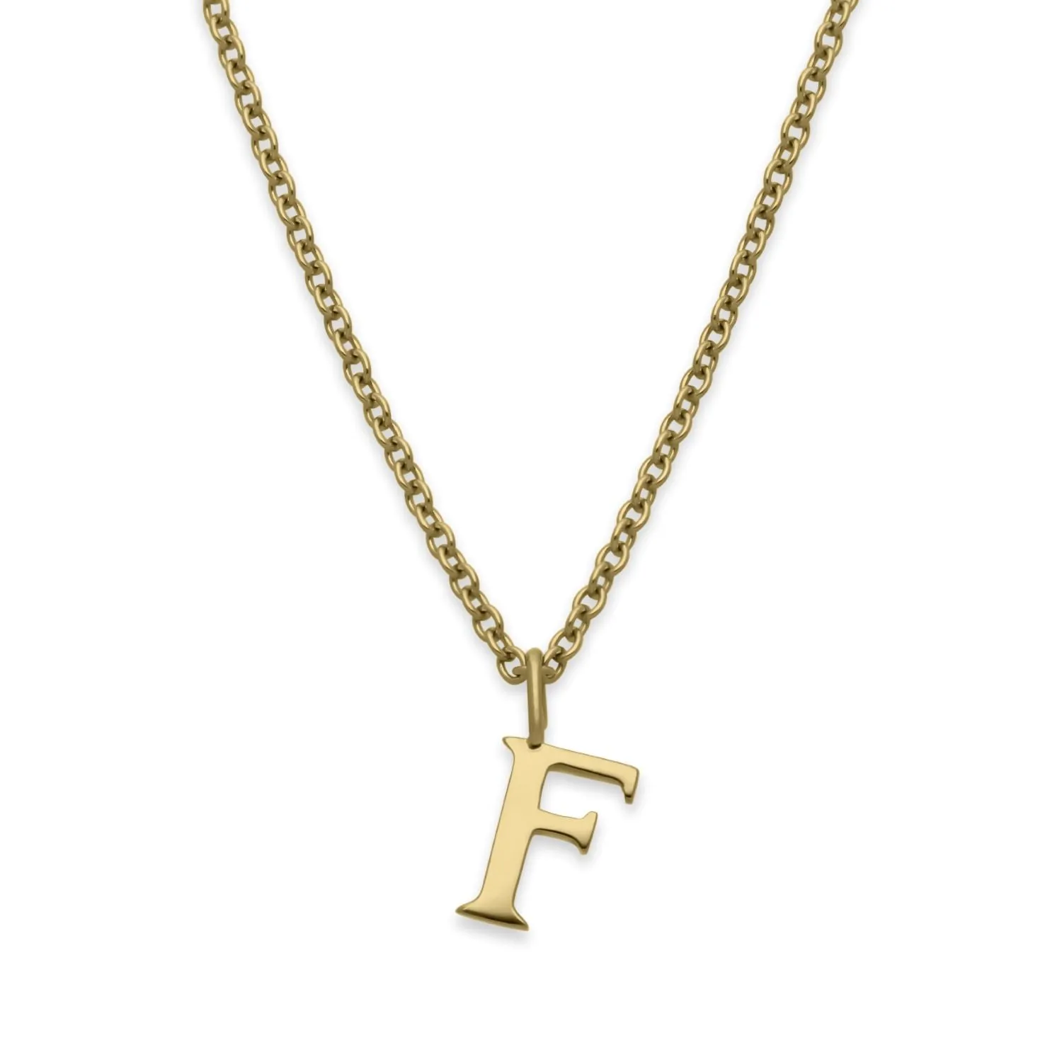 F Letter Gold Necklace