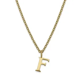 F Letter Gold Necklace