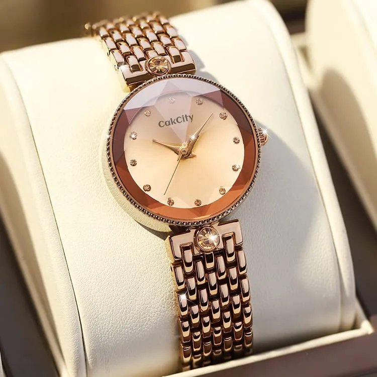Fashion Women Elegant Glitter Crystal Wrist Watches