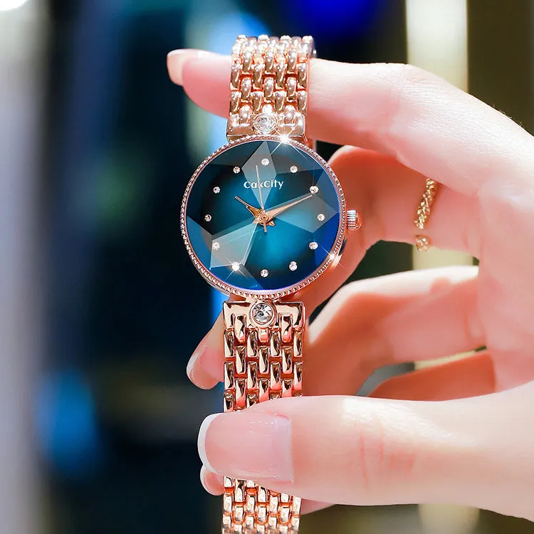Fashion Women Elegant Glitter Crystal Wrist Watches