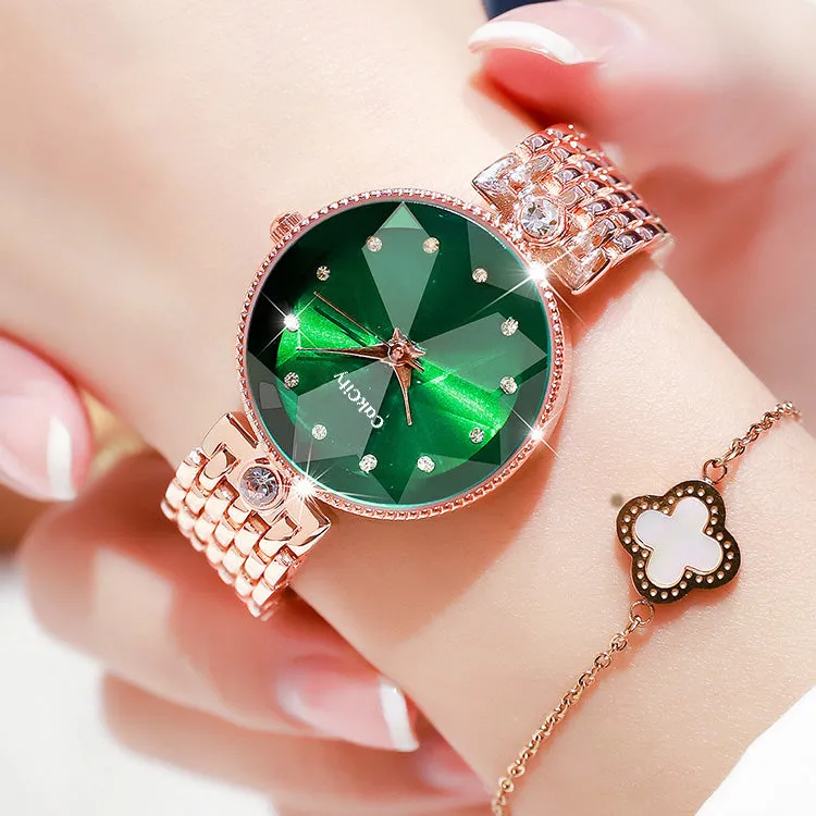 Fashion Women Elegant Glitter Crystal Wrist Watches