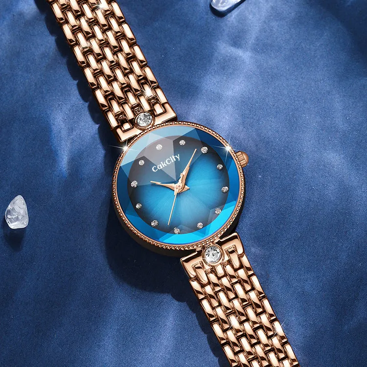Fashion Women Elegant Glitter Crystal Wrist Watches