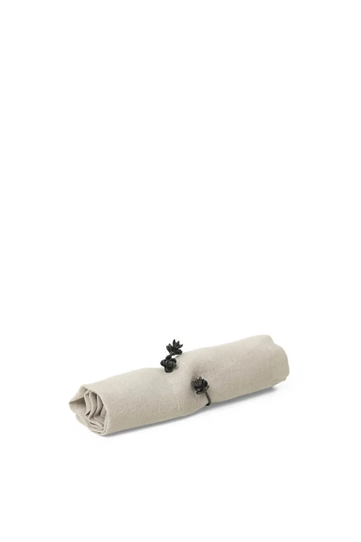 Forest Napkin Rings - Set of 4 | Black Brass | by ferm Living