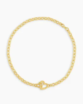 gorjana Parker Heart mini bracelet in gold and silver