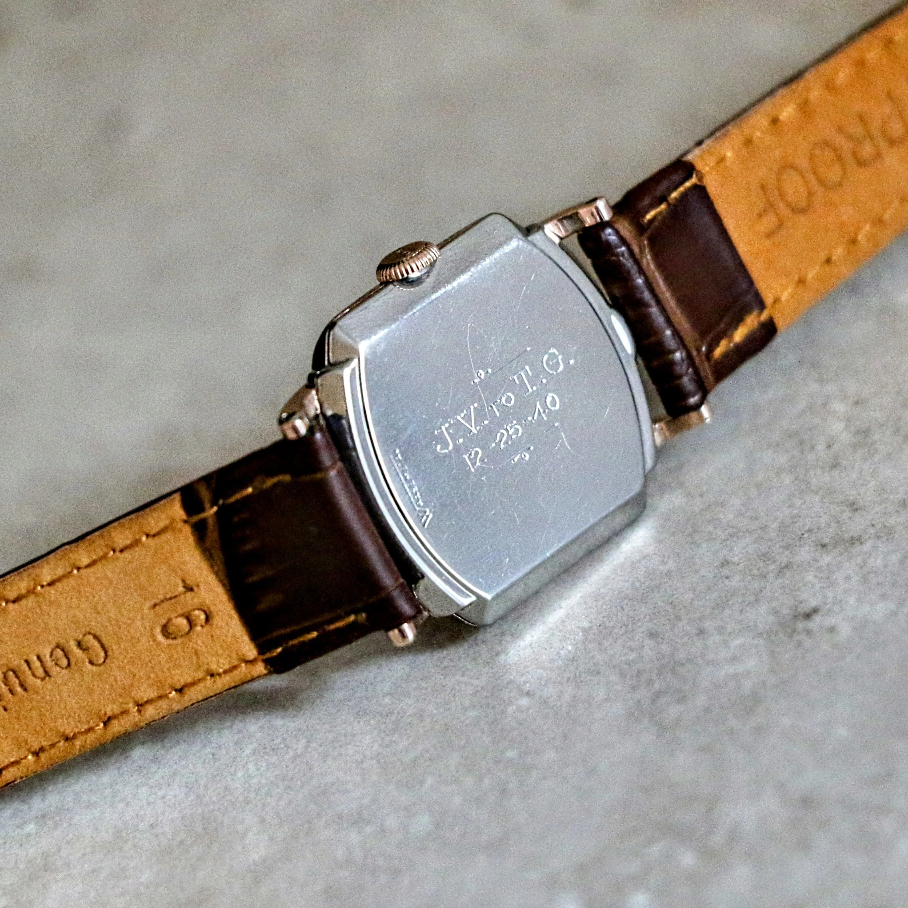 GRUEN Veri-Thin Precision Wristwatch Coral Gold Case & Dial Conoruma Movement Grade 405 Watch