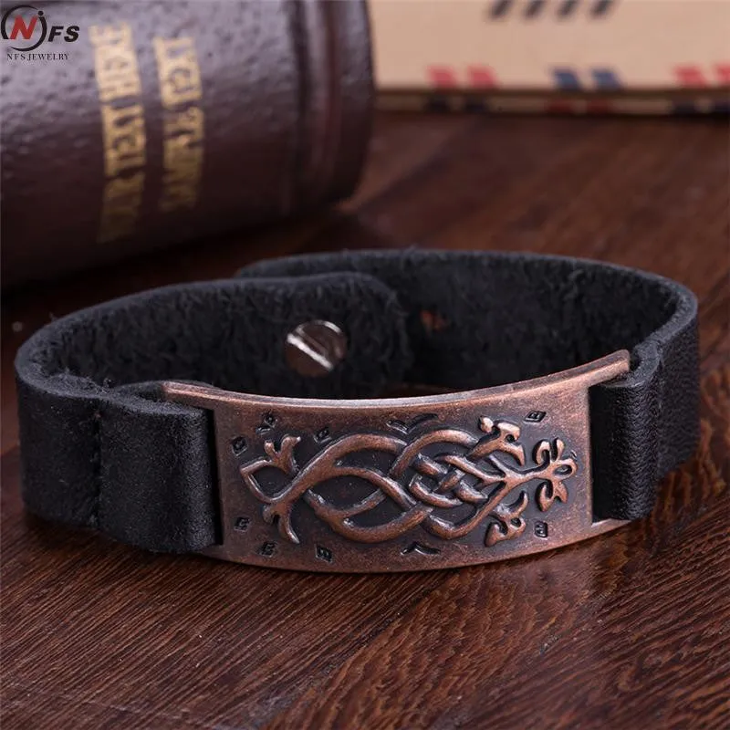 Handmade Punk Wide Cuff Bracelets For Men