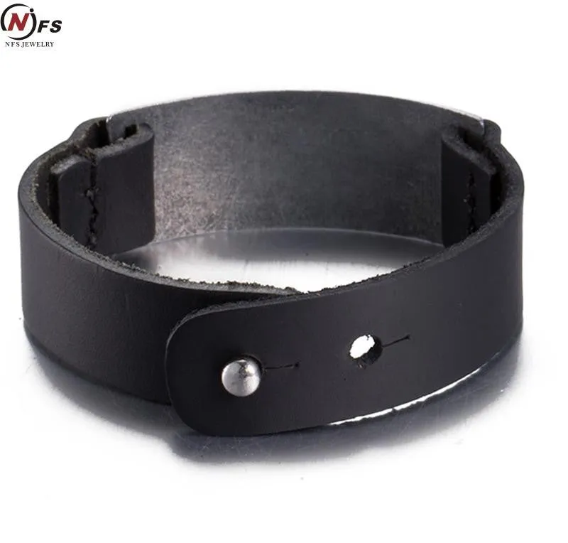 Handmade Punk Wide Cuff Bracelets For Men