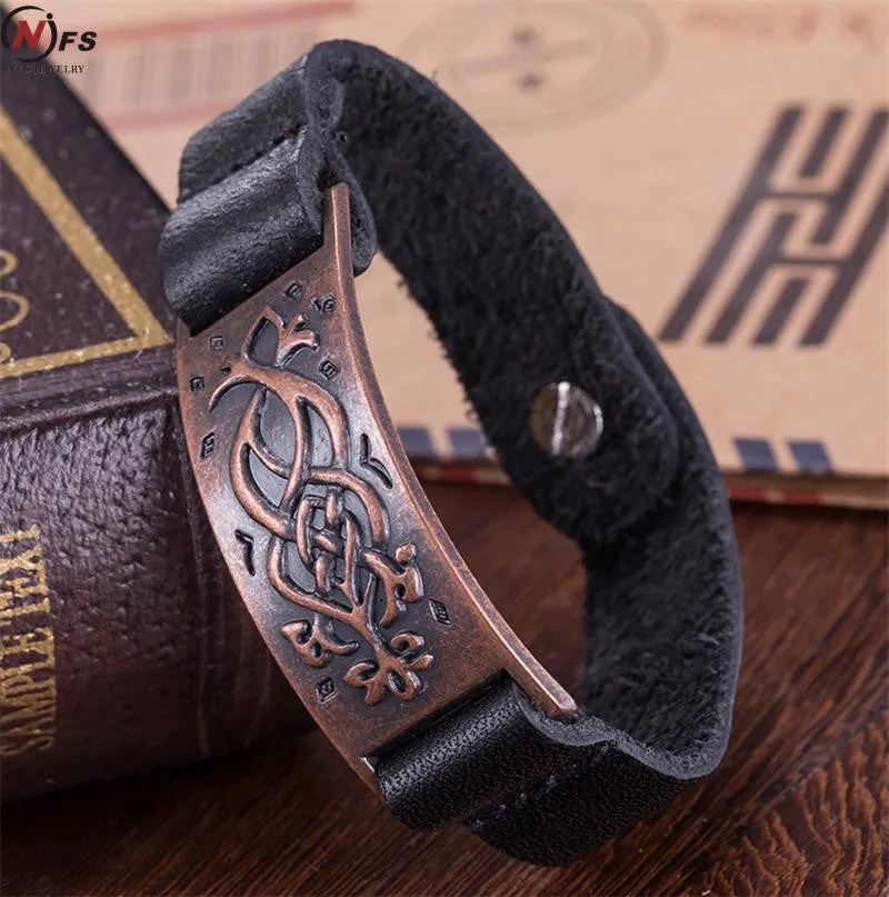 Handmade Punk Wide Cuff Bracelets For Men