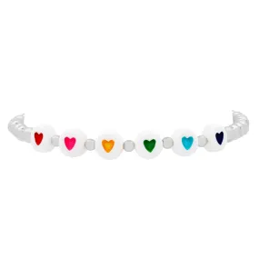 HEARTS BALL STRETCH BRACELET SILVER