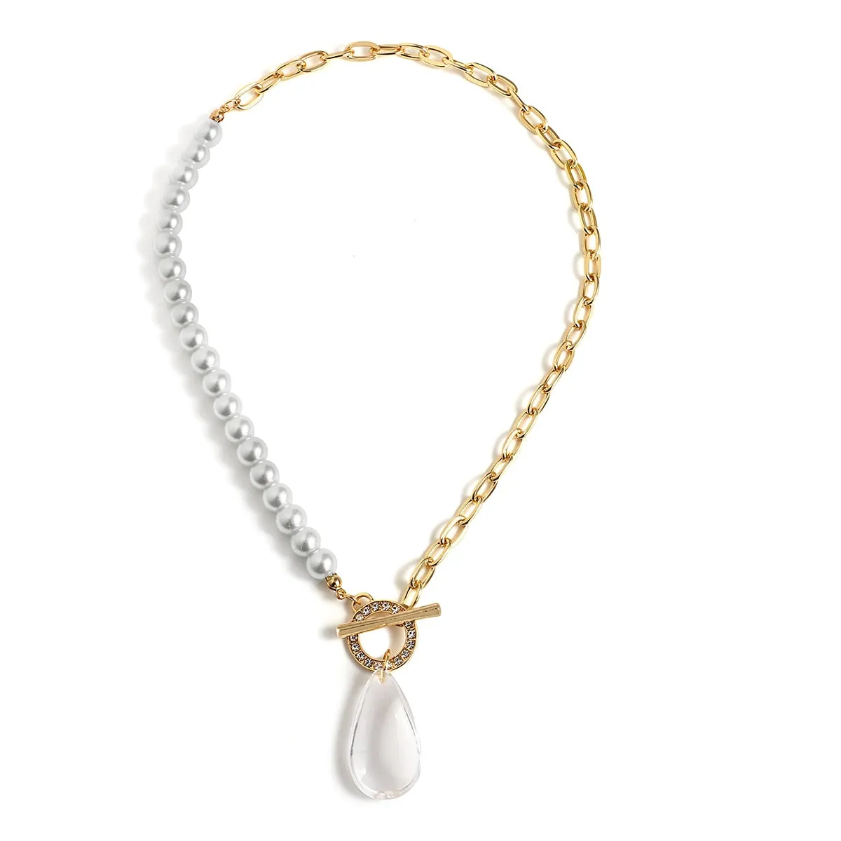 Karin Crystal Water Drop Pendant Necklace