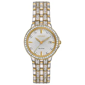 Ladies' Citizen Eco-Drive Two-Tone Silhouette Crystal Watch | 28mm | EW2344-57A