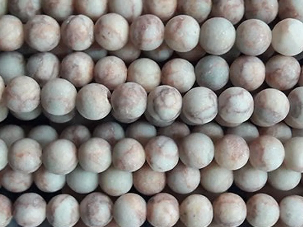 Light Peach White Semi Precious Quartz Stones