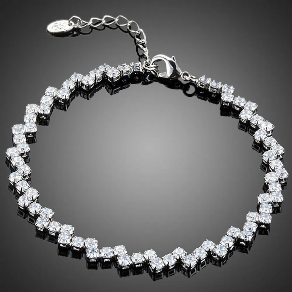 Marquise Cut CZ Tennis Bracelet