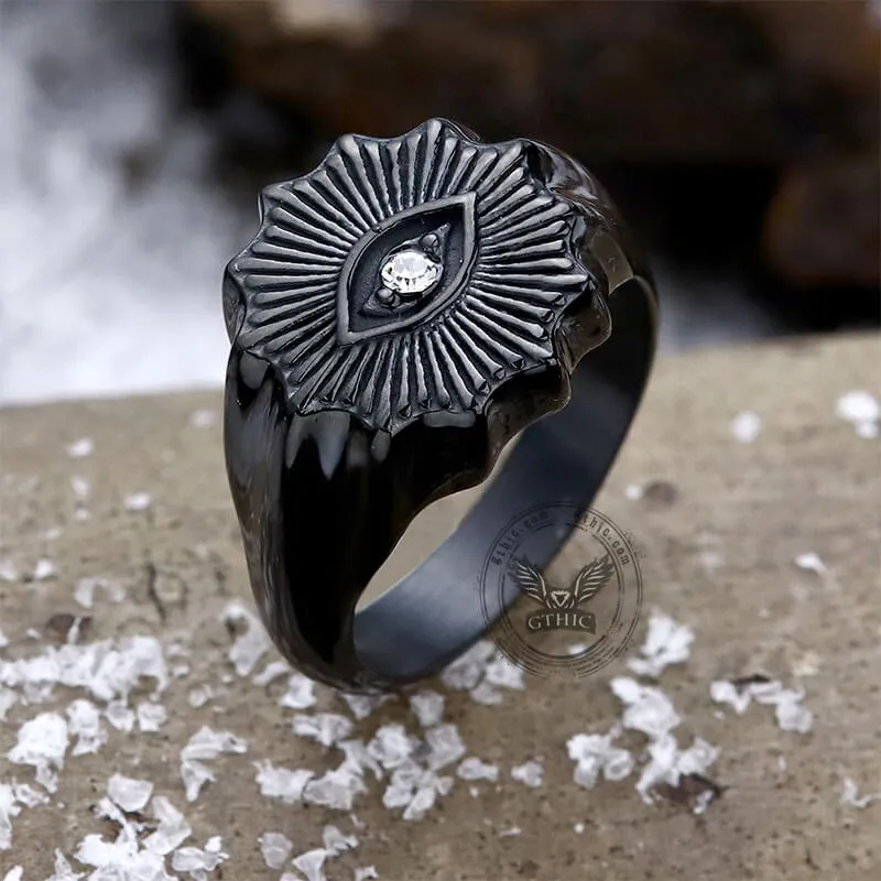 Masonic Eye Stainless Steel Ring