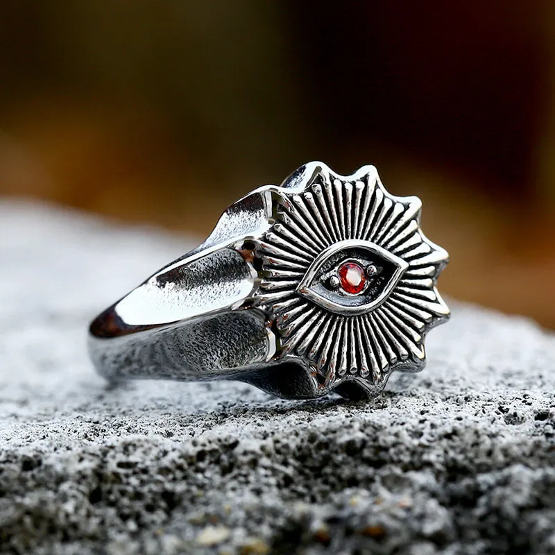 Masonic Eye Stainless Steel Ring