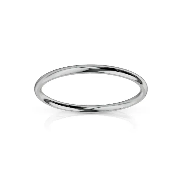 Medium Round 2mm - 9ct White Gold