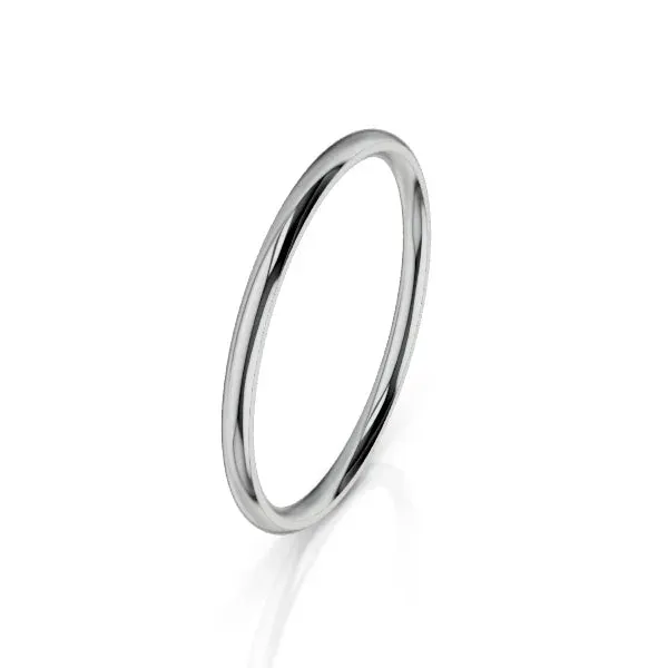 Medium Round 2mm - 9ct White Gold