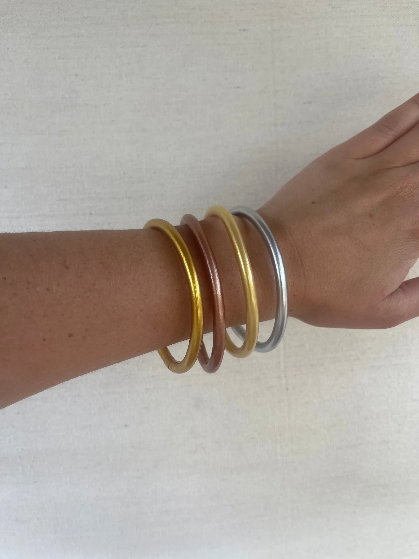 Metallic Jelly Bracelets Set of 5