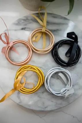 Metallic Jelly Bracelets Set of 5