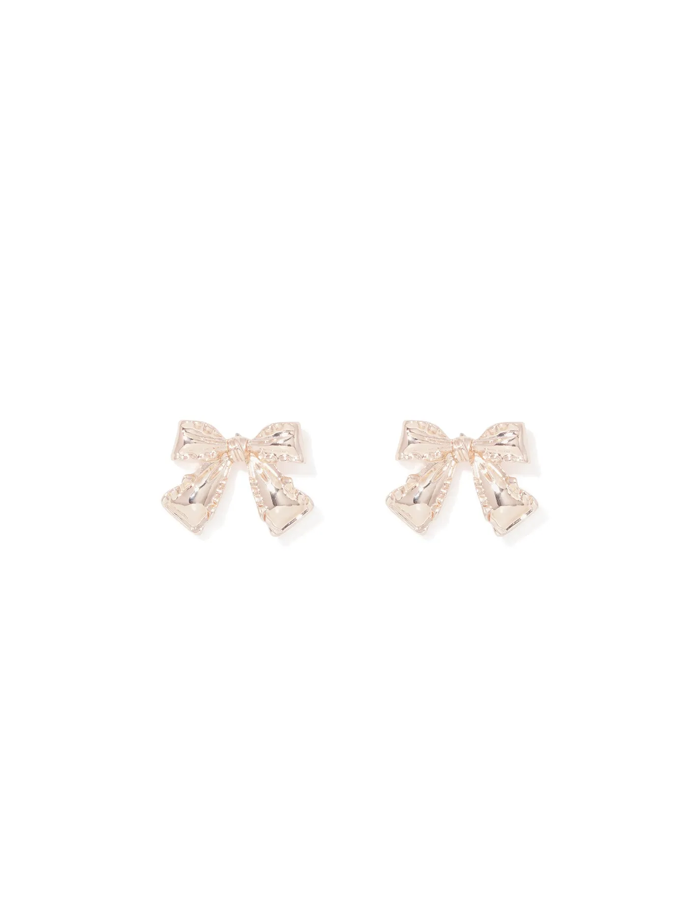 Mimi Metal Bow Stud Earrings
