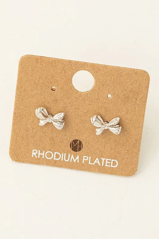 Mini Bow Stud Earrings