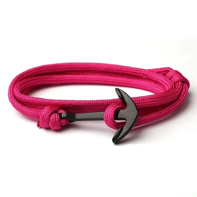 New Fashion Bracelet For Men  Anchor Hand-woven Multi-layer Rope Charm Bracelet for men Jewelry