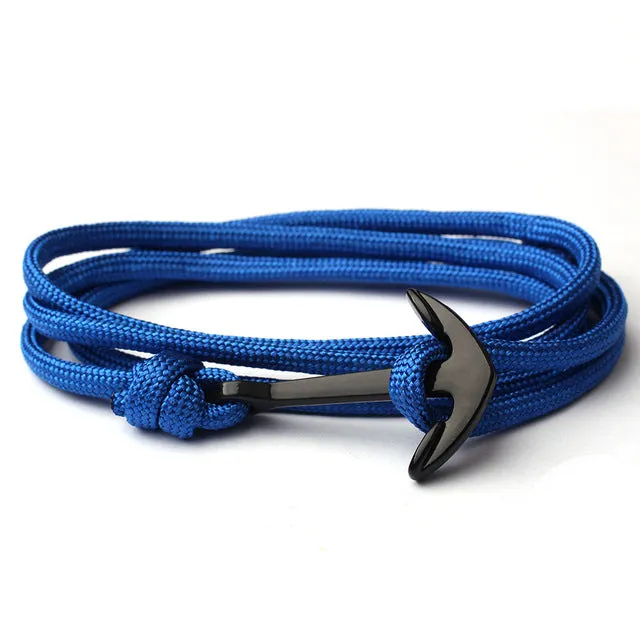 New Fashion Bracelet For Men  Anchor Hand-woven Multi-layer Rope Charm Bracelet for men Jewelry