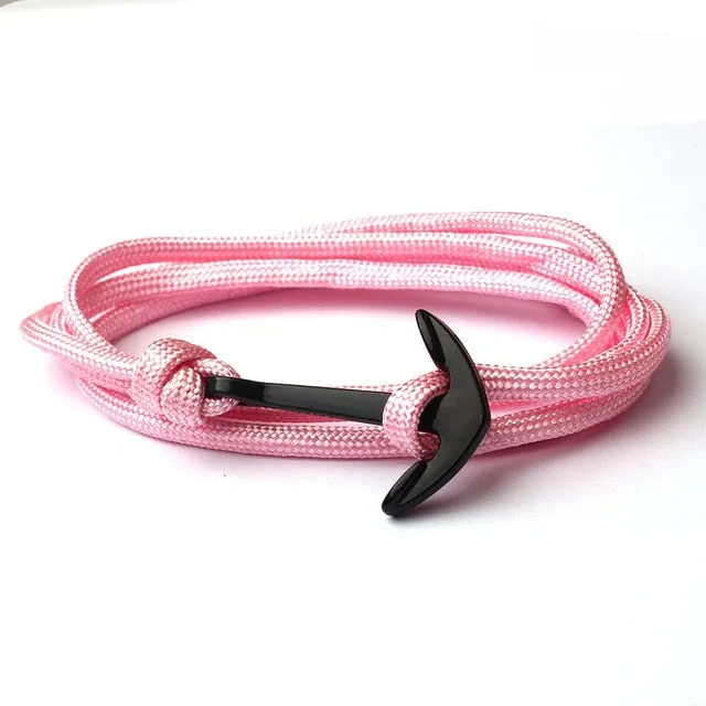 New Fashion Bracelet For Men  Anchor Hand-woven Multi-layer Rope Charm Bracelet for men Jewelry