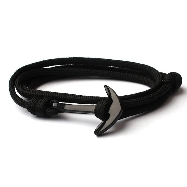 New Fashion Bracelet For Men  Anchor Hand-woven Multi-layer Rope Charm Bracelet for men Jewelry