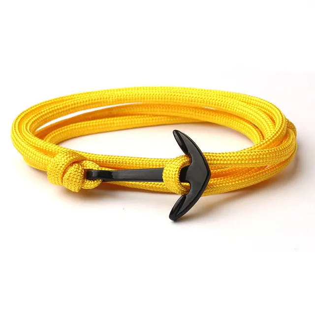 New Fashion Bracelet For Men  Anchor Hand-woven Multi-layer Rope Charm Bracelet for men Jewelry
