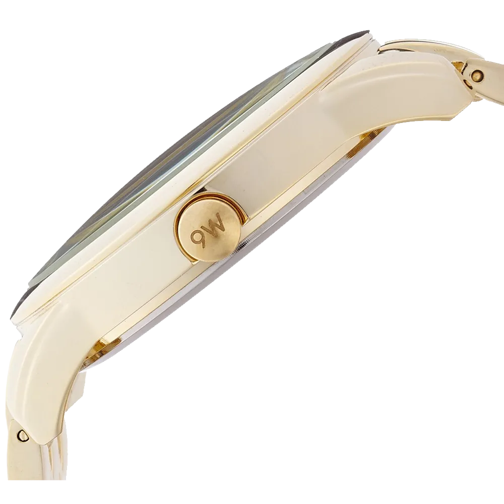 Nine West Women's NW 1578CHGB Champagne Dial Gold-Tone Bracelet Watch