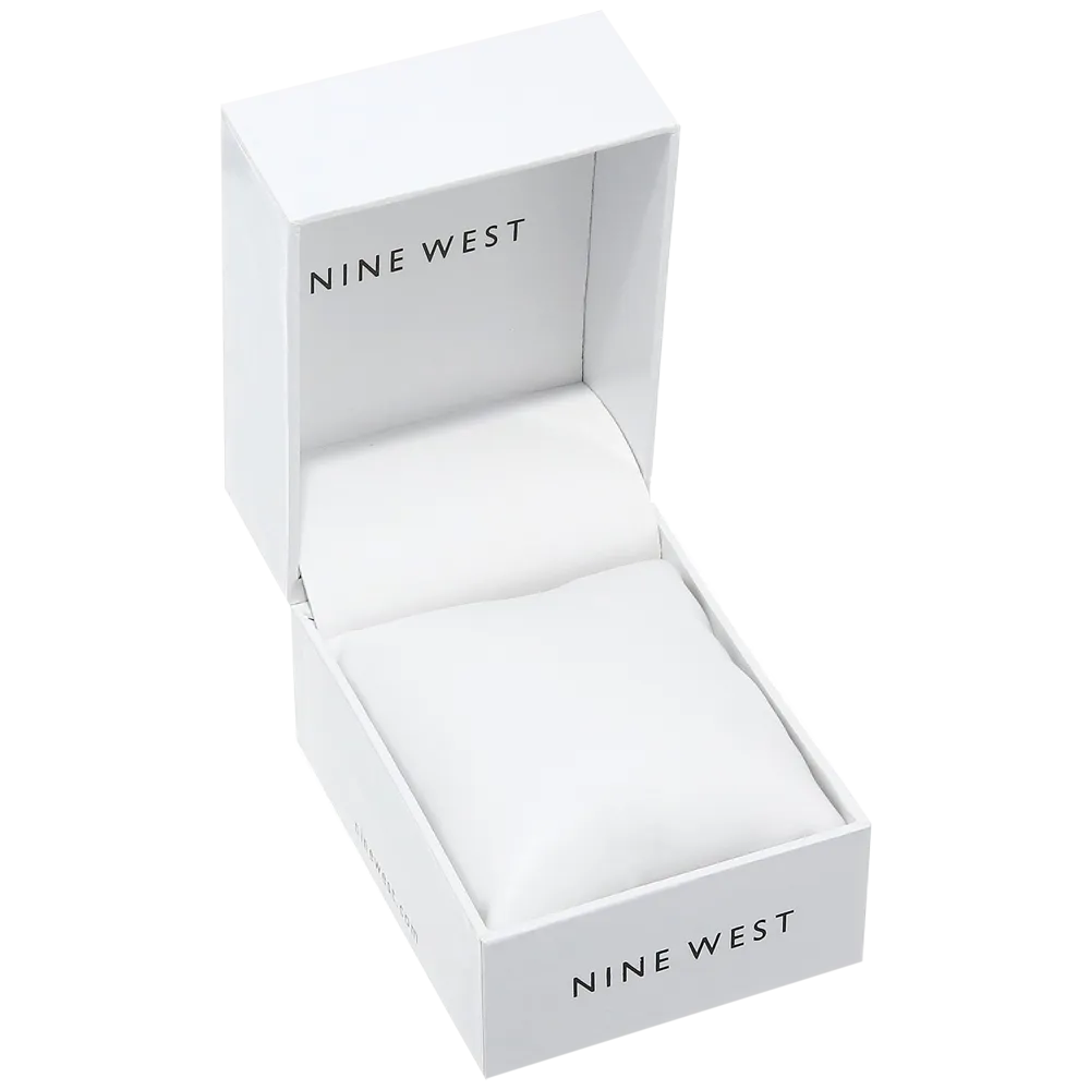 Nine West Women's NW 1578CHGB Champagne Dial Gold-Tone Bracelet Watch