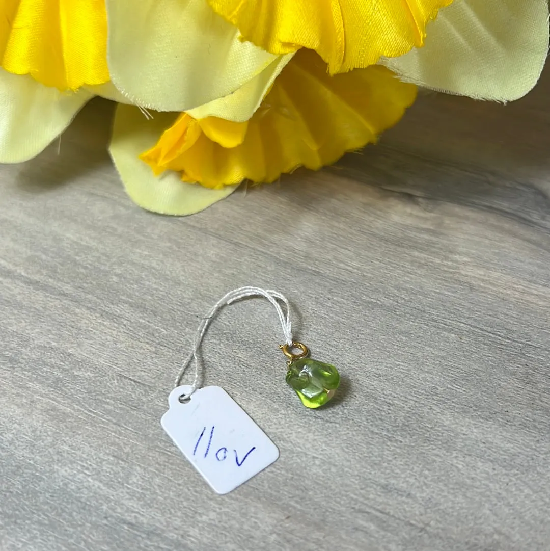 Olivine Sterling Silver charm Pendant RARE