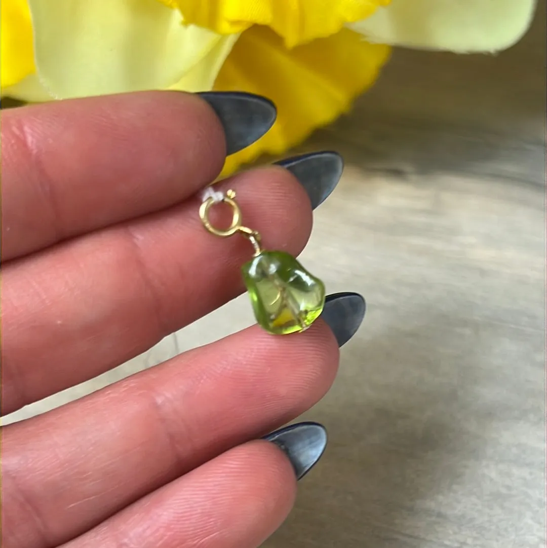 Olivine Sterling Silver charm Pendant RARE