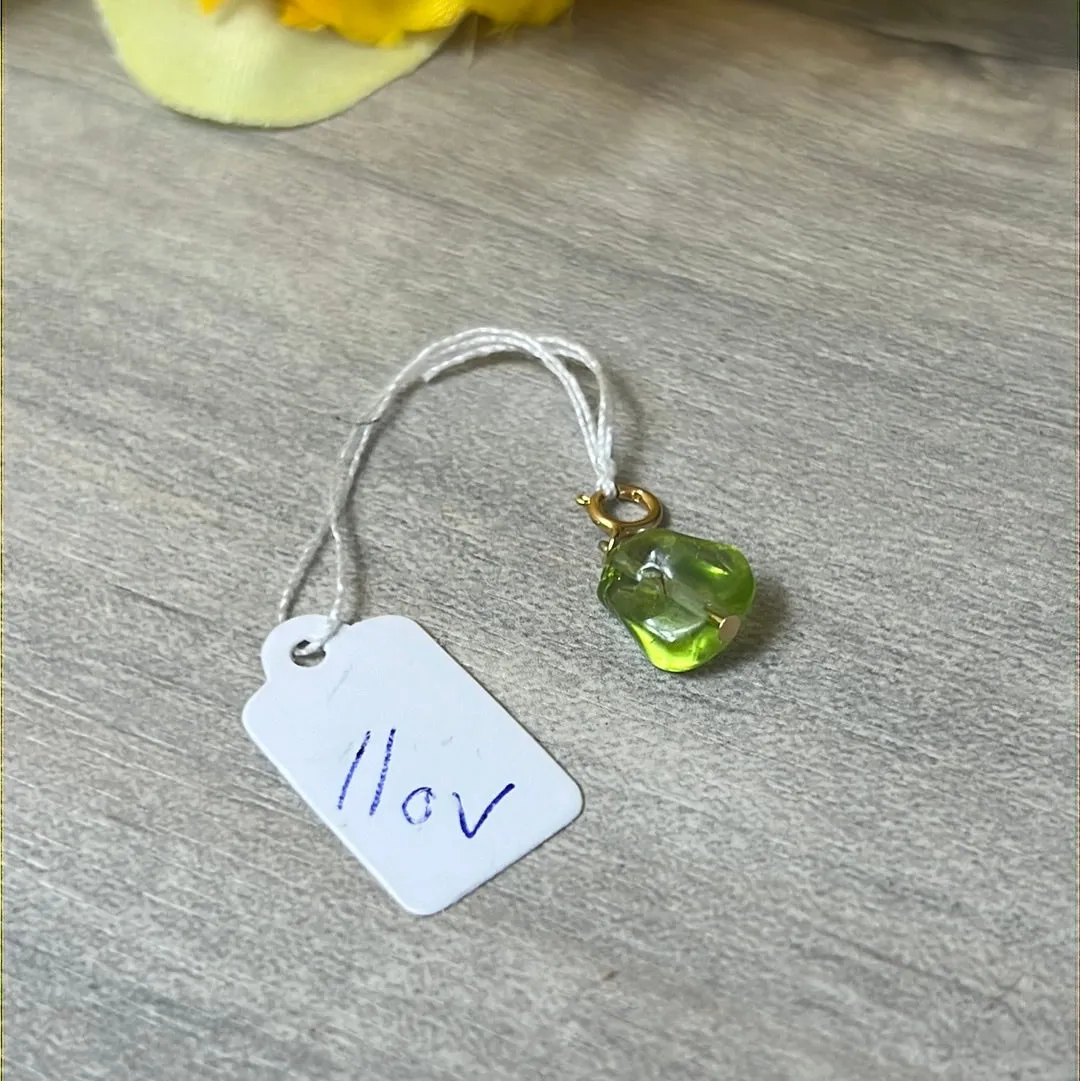 Olivine Sterling Silver charm Pendant RARE