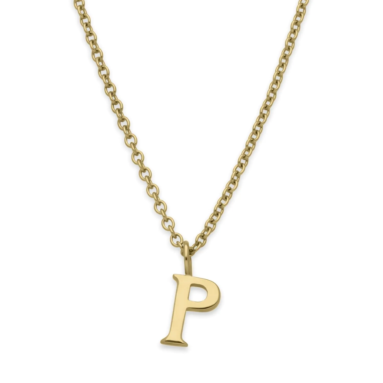 P Letter Gold Necklace