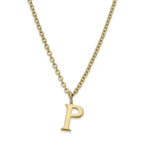 P Letter Gold Necklace