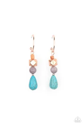 Paparazzi Boulevard Stroll Copper Post Earrings - P5HO-CPXX-128XX