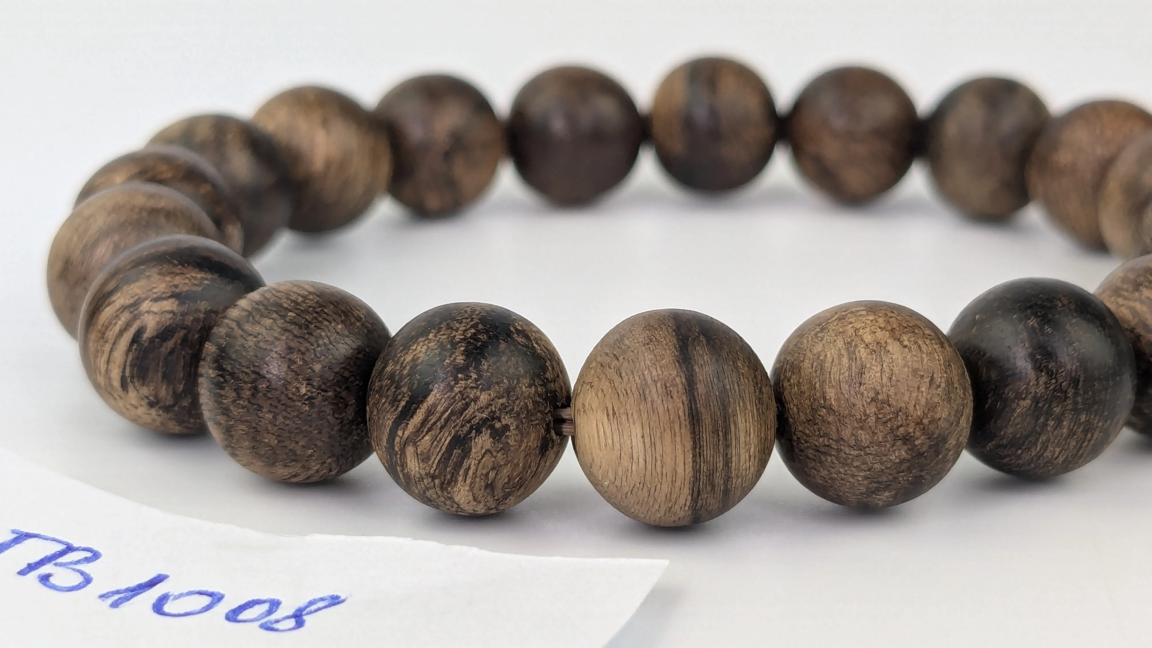 Premium Handmade Wild Agarwood Bracelet 10mm 8g or 9g - Sand-polished finish