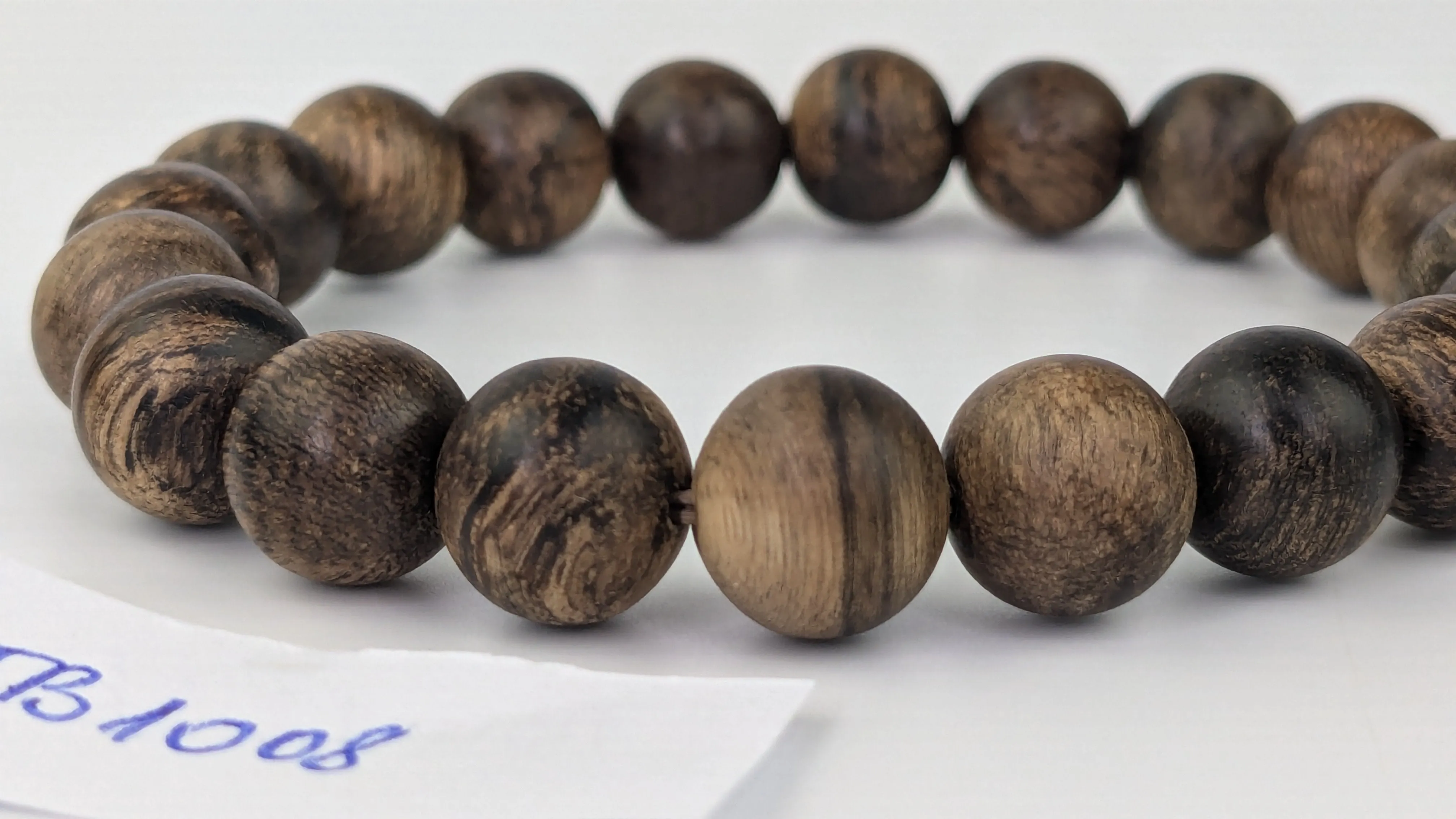 Premium Handmade Wild Agarwood Bracelet 10mm 8g or 9g - Sand-polished finish