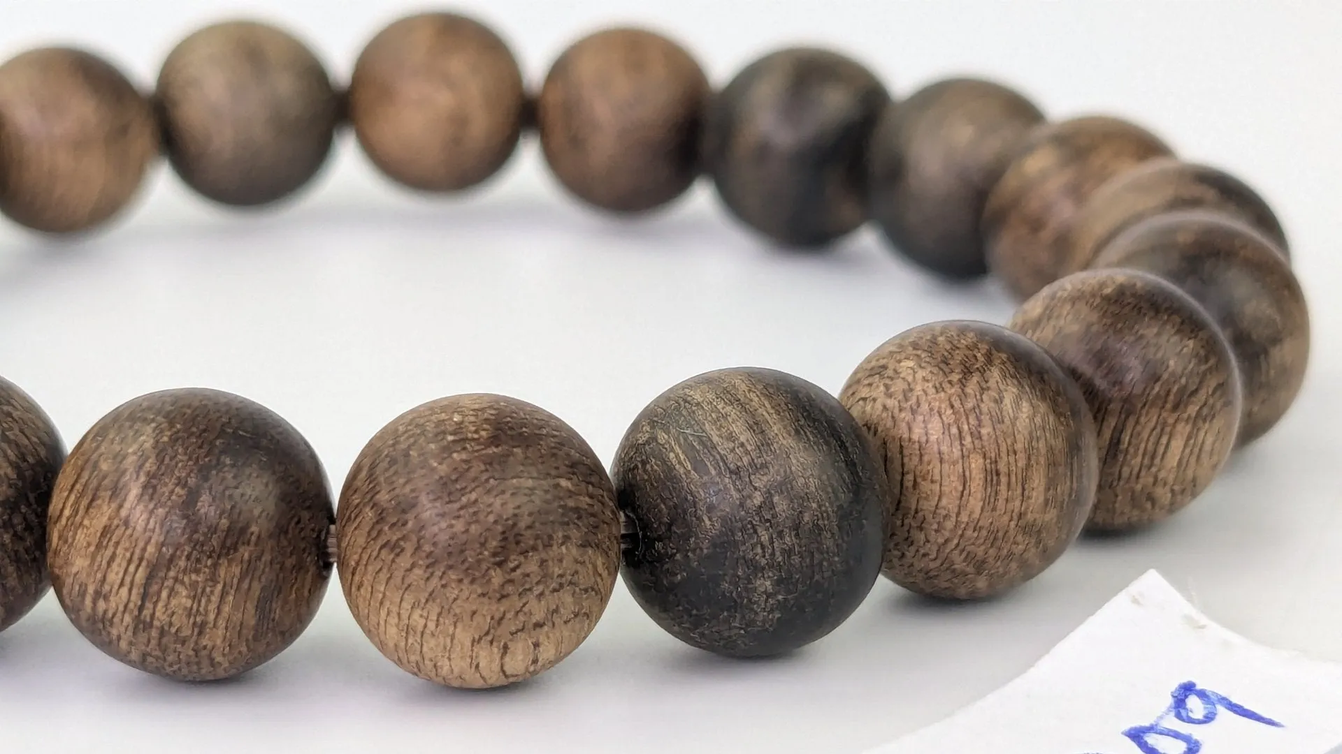 Premium Handmade Wild Agarwood Bracelet 10mm 8g or 9g - Sand-polished finish