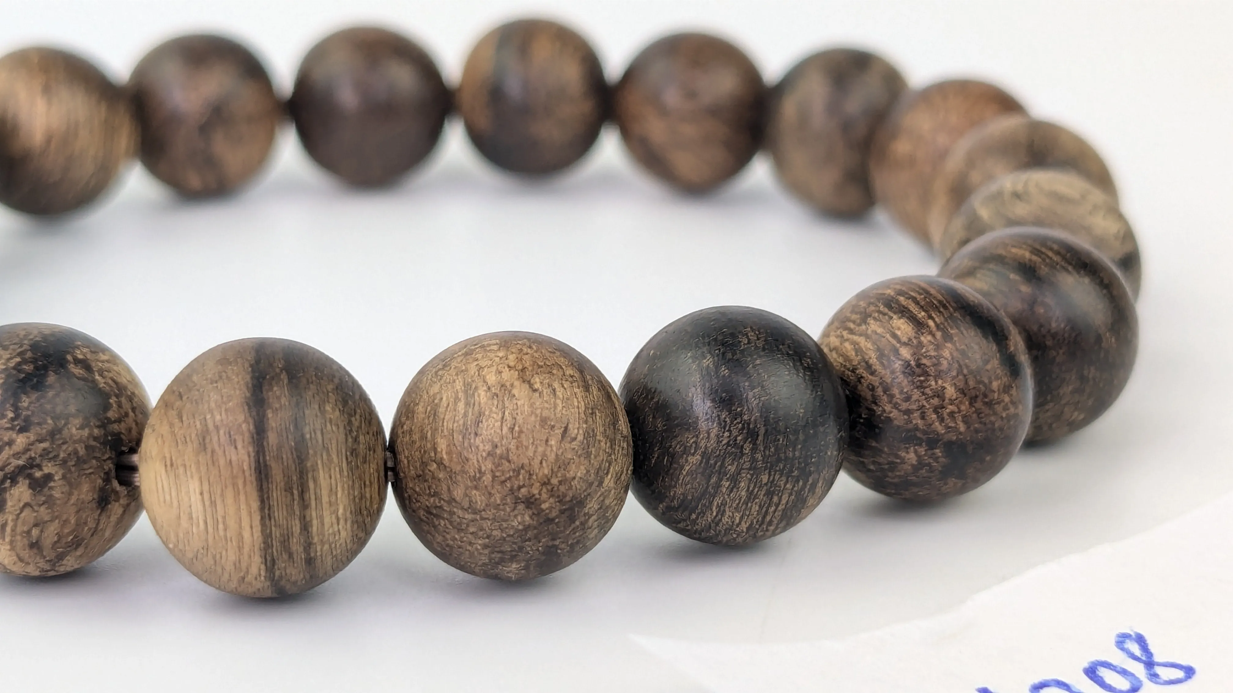 Premium Handmade Wild Agarwood Bracelet 10mm 8g or 9g - Sand-polished finish