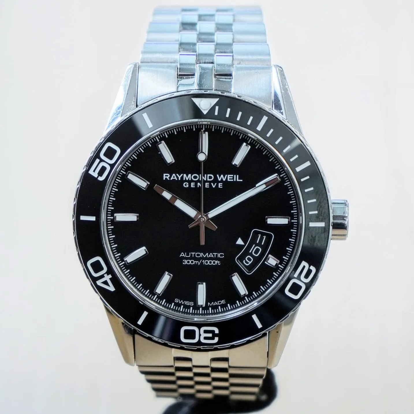 RAYMOND WEIL Men’s Freelancer Diver Watch 2760 Automatic Wristwatch Black Dial - ALL S.S.