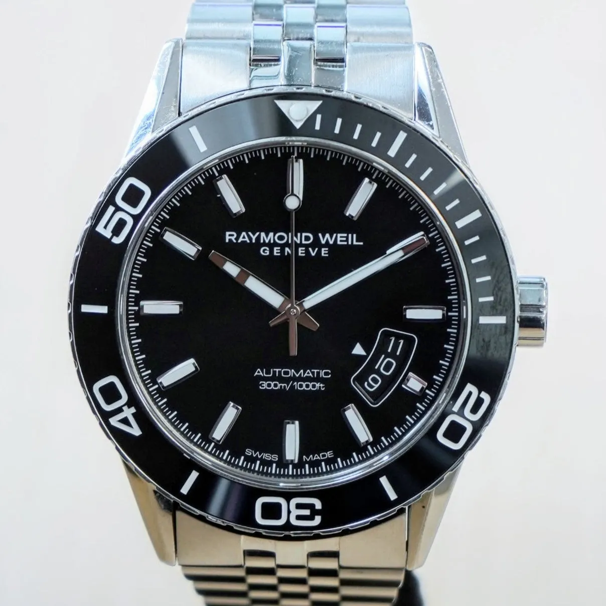 RAYMOND WEIL Men’s Freelancer Diver Watch 2760 Automatic Wristwatch Black Dial - ALL S.S.