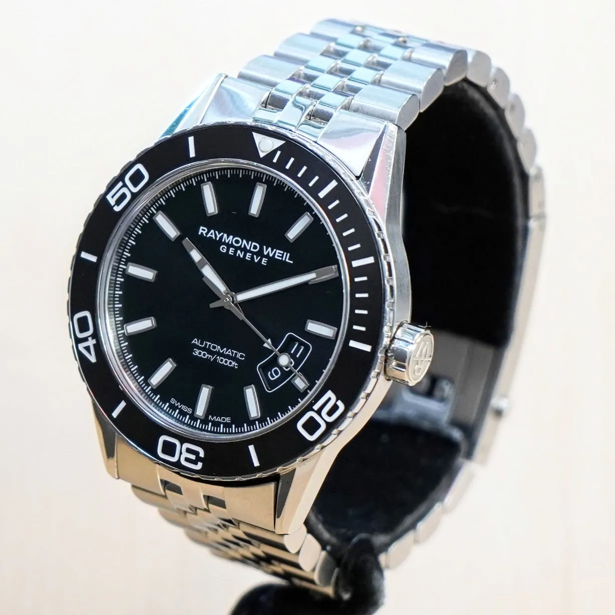 RAYMOND WEIL Men’s Freelancer Diver Watch 2760 Automatic Wristwatch Black Dial - ALL S.S.
