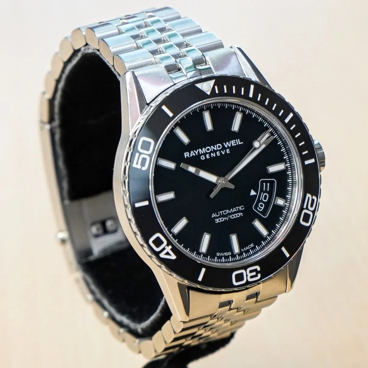 RAYMOND WEIL Men’s Freelancer Diver Watch 2760 Automatic Wristwatch Black Dial - ALL S.S.