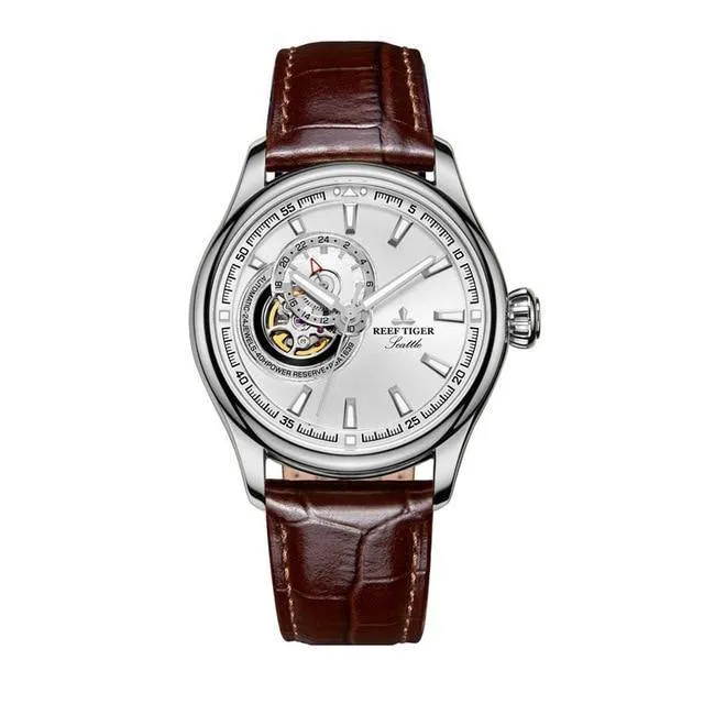 Reef Tiger/RT  Blue Tourbillon Dress Men Watches Top Brand Luxury Automatic Mechanical Watch Relogio Masculino RGA1639