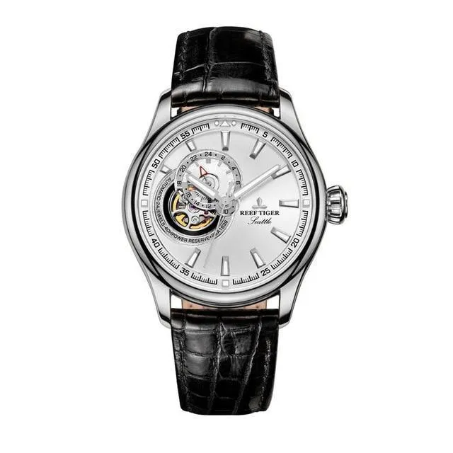 Reef Tiger/RT  Blue Tourbillon Dress Men Watches Top Brand Luxury Automatic Mechanical Watch Relogio Masculino RGA1639
