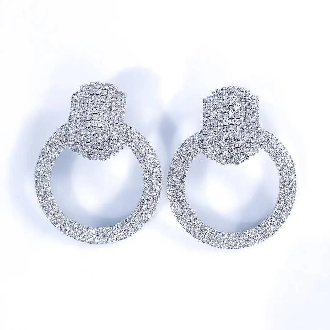 Rhinestone Earrings - Shiny Crystal Earrings for Women's Jewelry