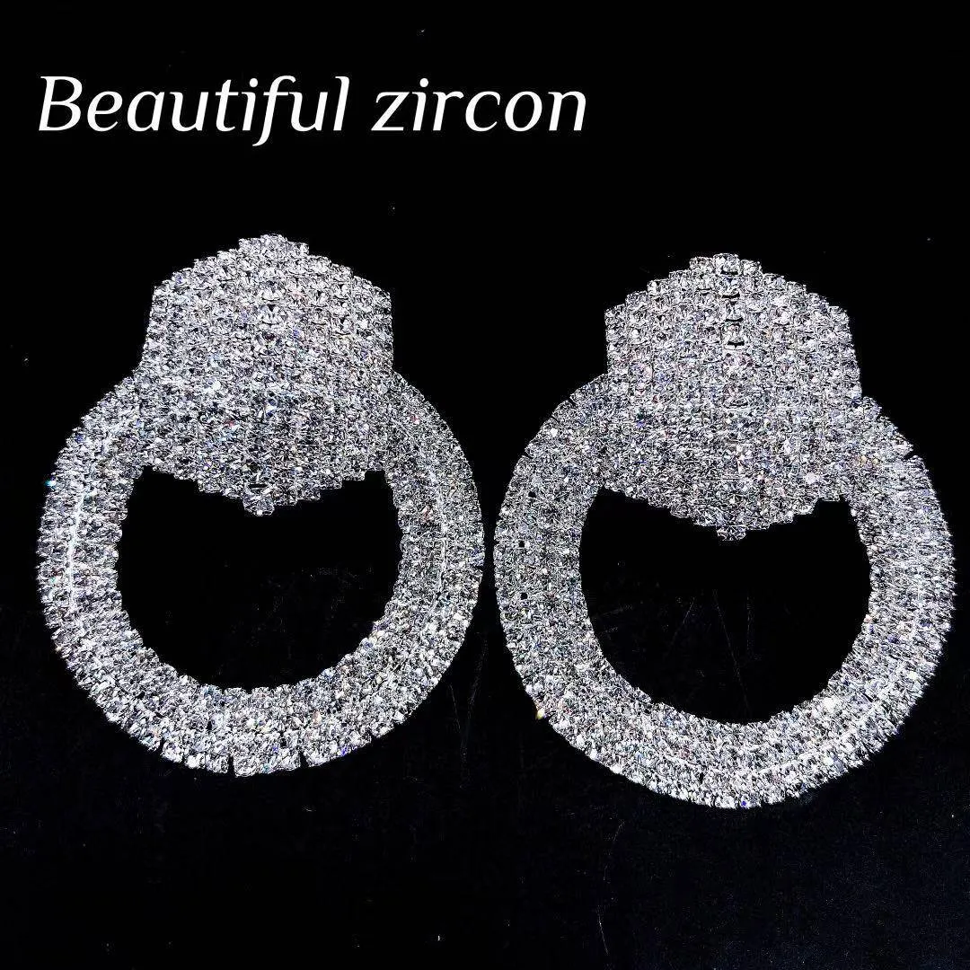 Rhinestone Earrings - Shiny Crystal Earrings for Women's Jewelry